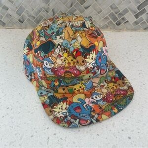 Pokemon Pikachu & Friends Snapback Multicolor Gamer Hat Nintendo Creatures
